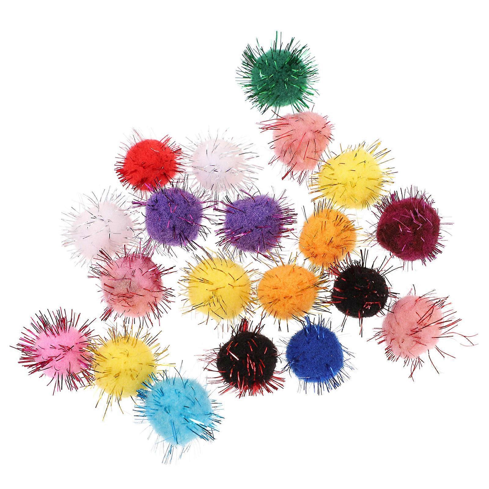 Pom Pom Μπάλες Ποικιλία Χρώμα Diy Αξεσουάρ Χριστουγεννιάτικο Σχέδιο Χειροτεχνίας 2x2x2cm Πολυεστέρας Πολυπροπυλένιο Χνουδωτό παρόν 500Pcs
