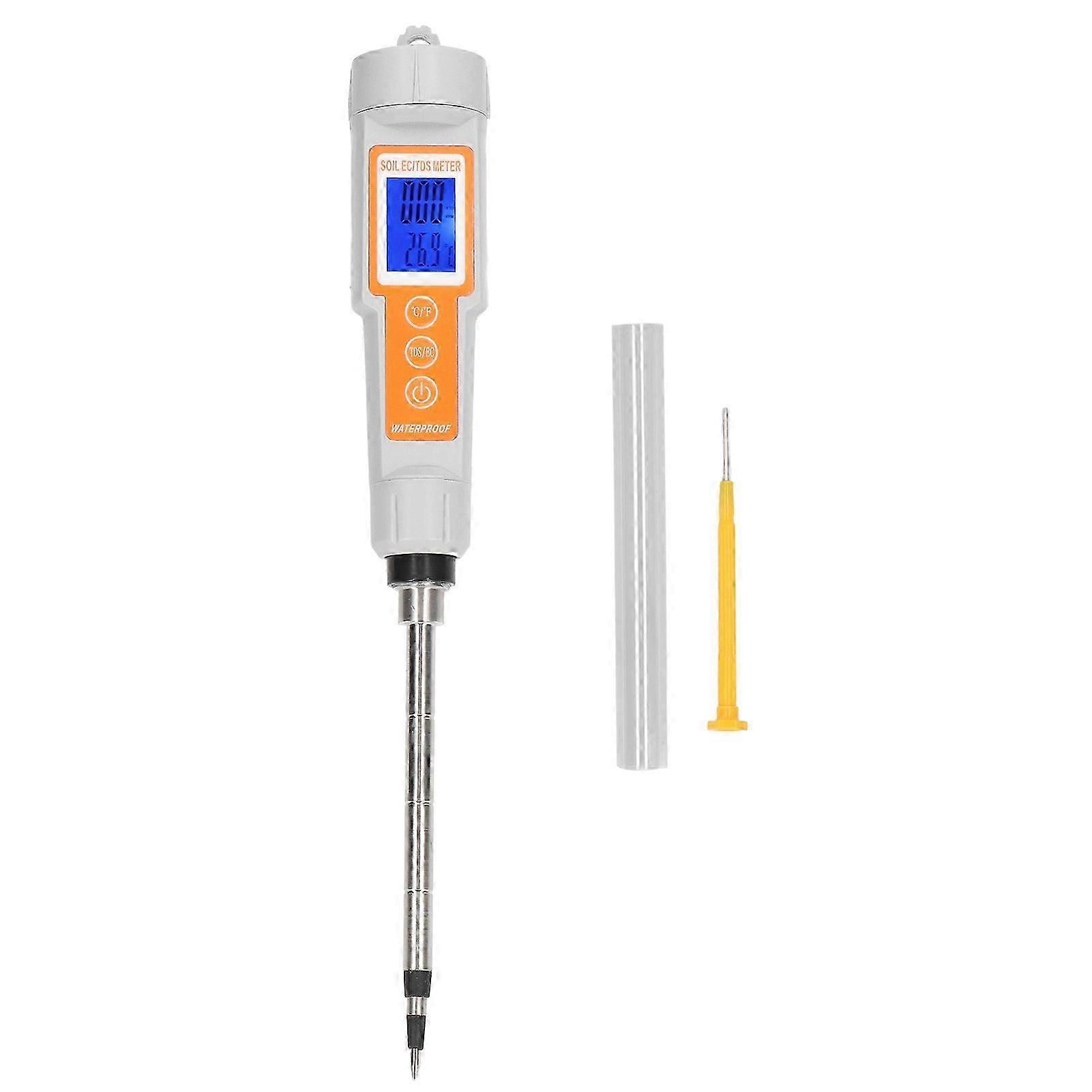 Soil EC Meter Temperature Tester TDS Sensor LED Display Tool for Horticulture Planting