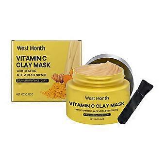 2pcs West & Month Curcuma Vitamina C Fango Maschera Delicatamente Pulisce E Nutre La Pelle Idrata La Pelle E Blocca L'acqua