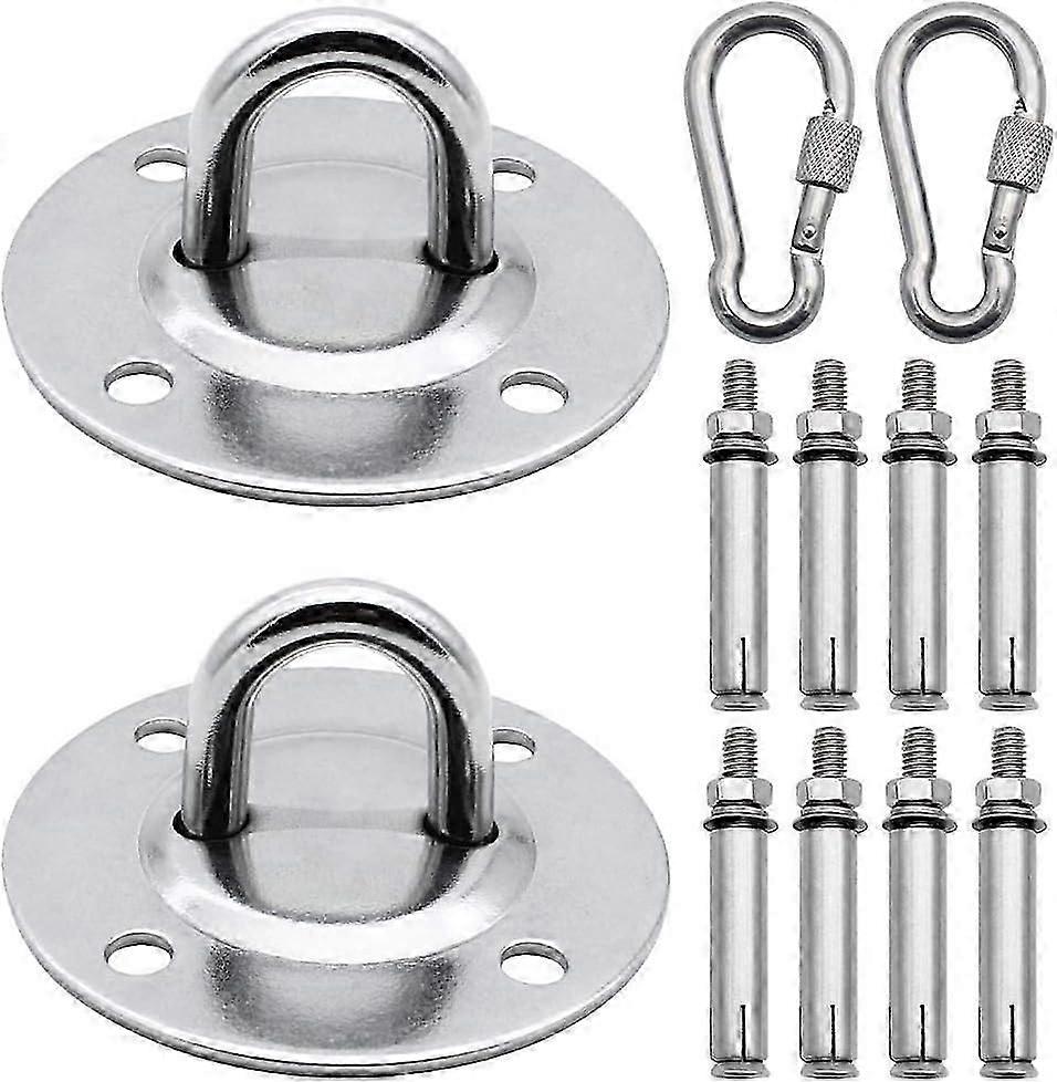 Ανοξείδωτο Σετ Γάντζο Οροφής για Βαριά Φορτία - Γυμναστήριο Αιώρες Τσάντες Yoga