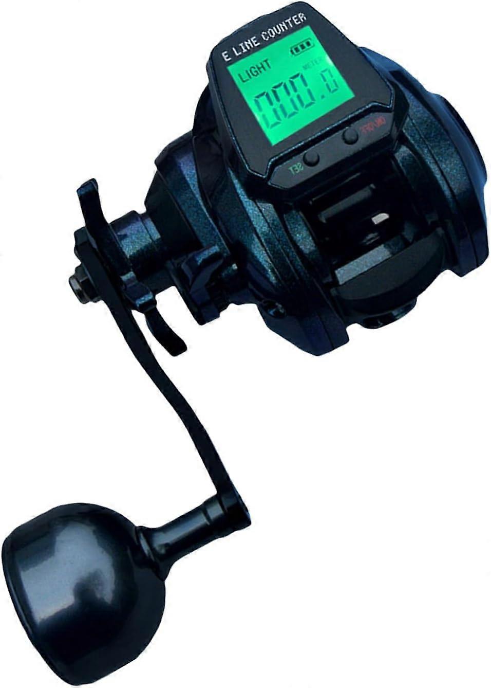 Electronic Bait Fishing With LED Display High Speed 7.2:1 Gear 8 Kg Load Saltwater Waterproof Die-Cast Spool