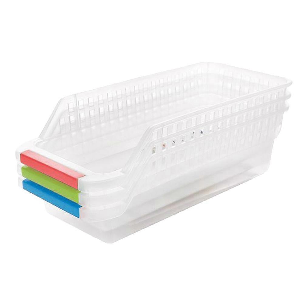 Refrigerator Organizing Plastic Storage Bins Fridge Containers Kitchen Bottle Container Hollow Sides 1Pcs