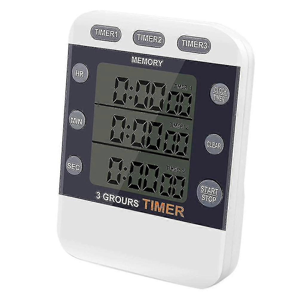 100 Hour Digital Countdown/Up Timer for Cooking and Other Use - Versatile Triple Function Clock Timer