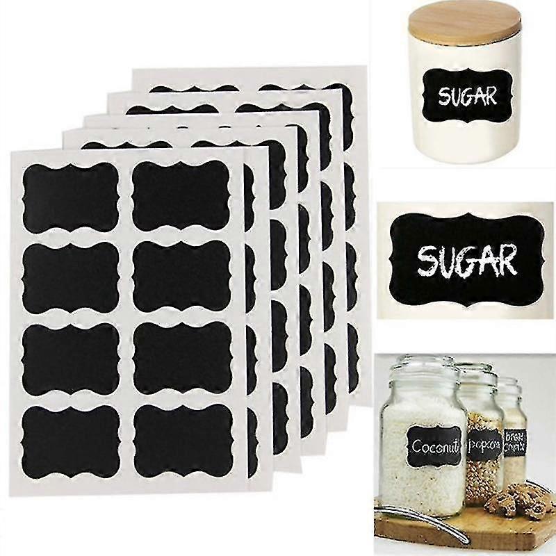Kitchen Organization Chalkboard Stickers for Jar Labels - Rewritable - White