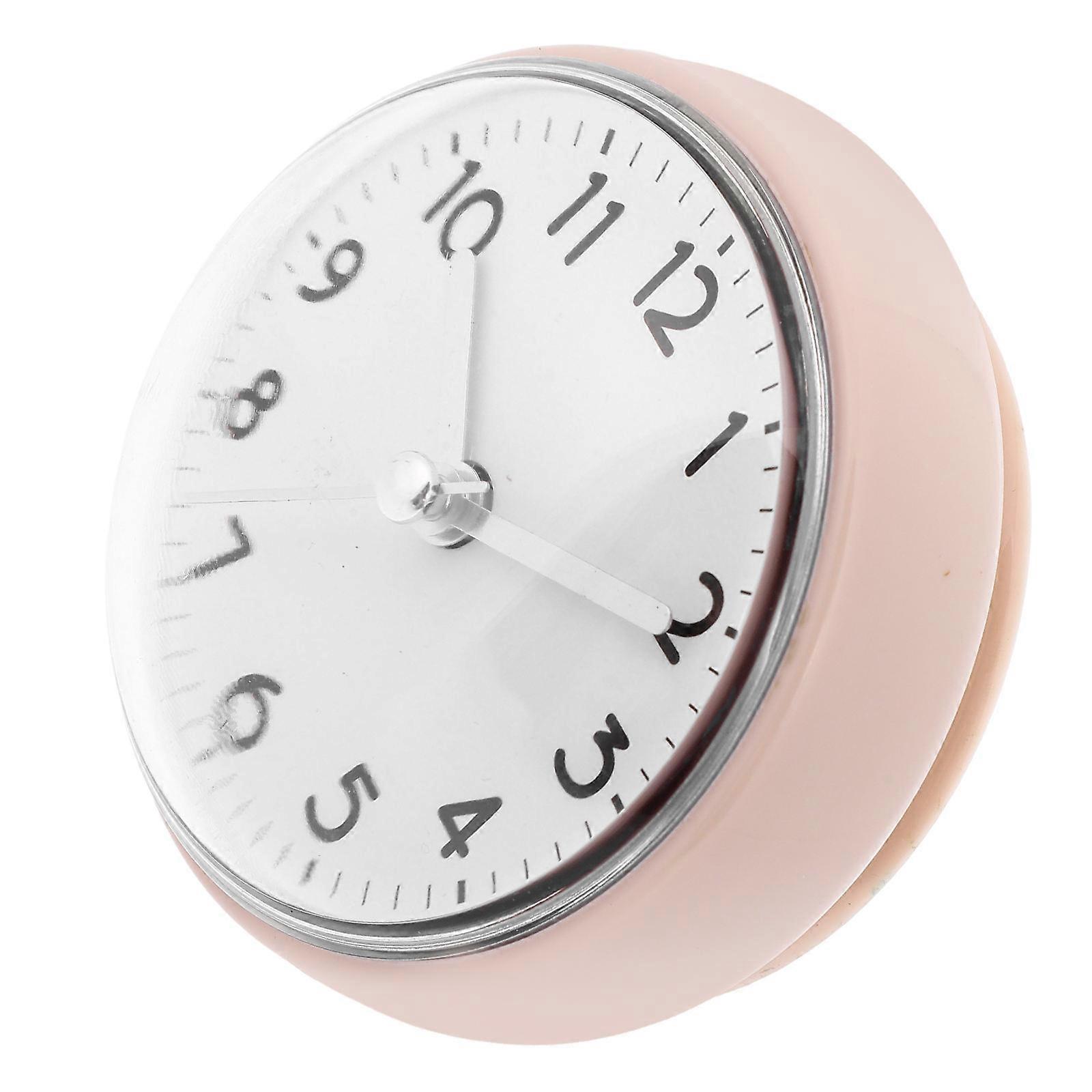 Fog-Resistant Waterproof Clock for Shower White Plastic Clock with Suction Cup for Poolside 7.80X7.00X4.00CM 1Pack
