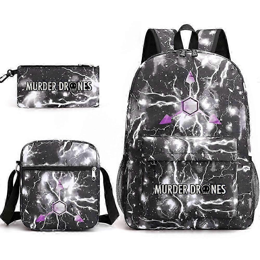 Murder Drones UZI School Bag Backpack Pencil Case Shoulder Bag Three-piece Set _7