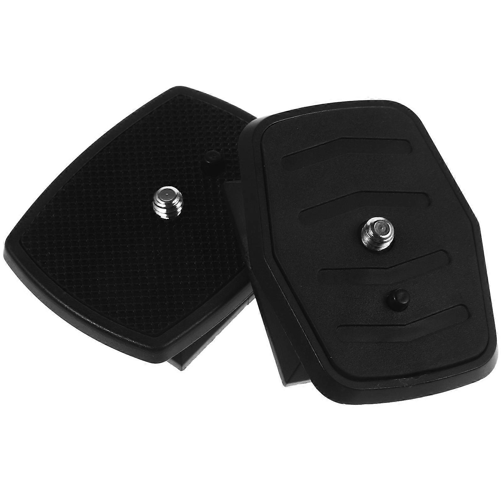 Universal Tripod Camera Mount Plate Quick Installation Compatible for Yunteng 668 Black 2Pcs
