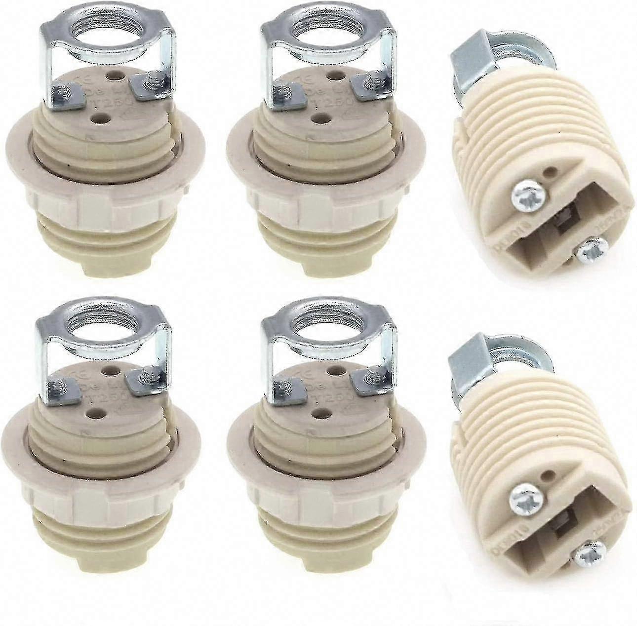 G9 Lamp Holder with Bracket - Ceramic Threaded G9 Halogen Socket for Bulbs