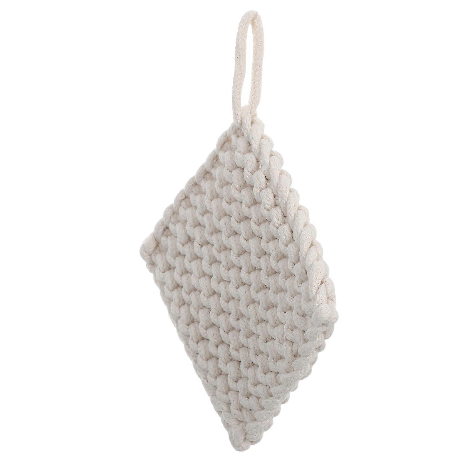 Cotton Pot Mat Heat Insulation Pad For Pot Square Design Simple Style Dining Table Use 1Pack