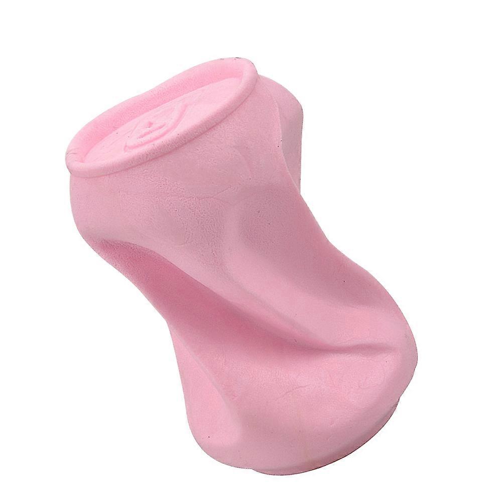 Dog Chew Toy Pink TPR Can Shape Pet Interactive Chew Toy Home Protection Tough Chewer 1Set