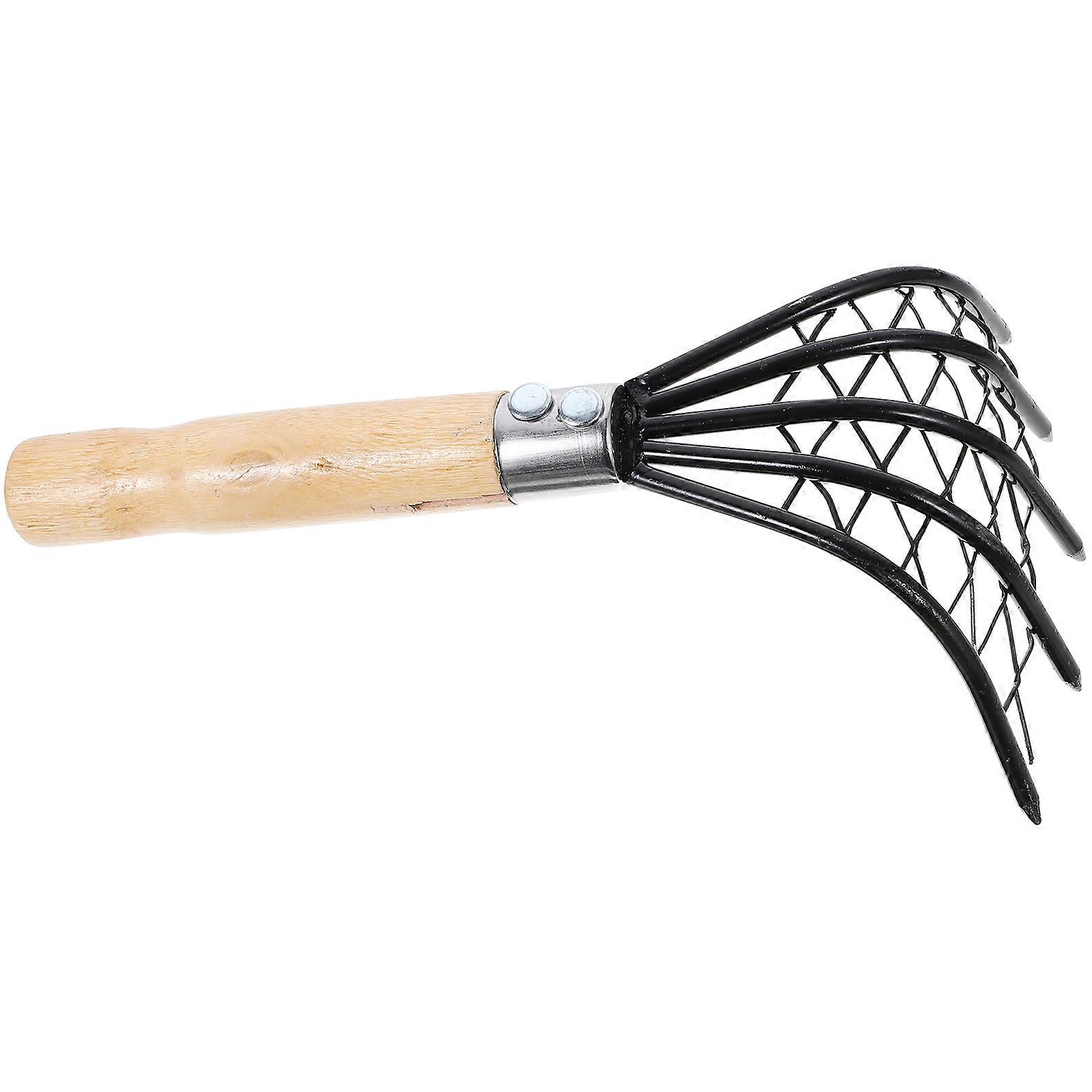 Steel Rake Clam Tool Net Design Beach 26x12.5cm 1Pc