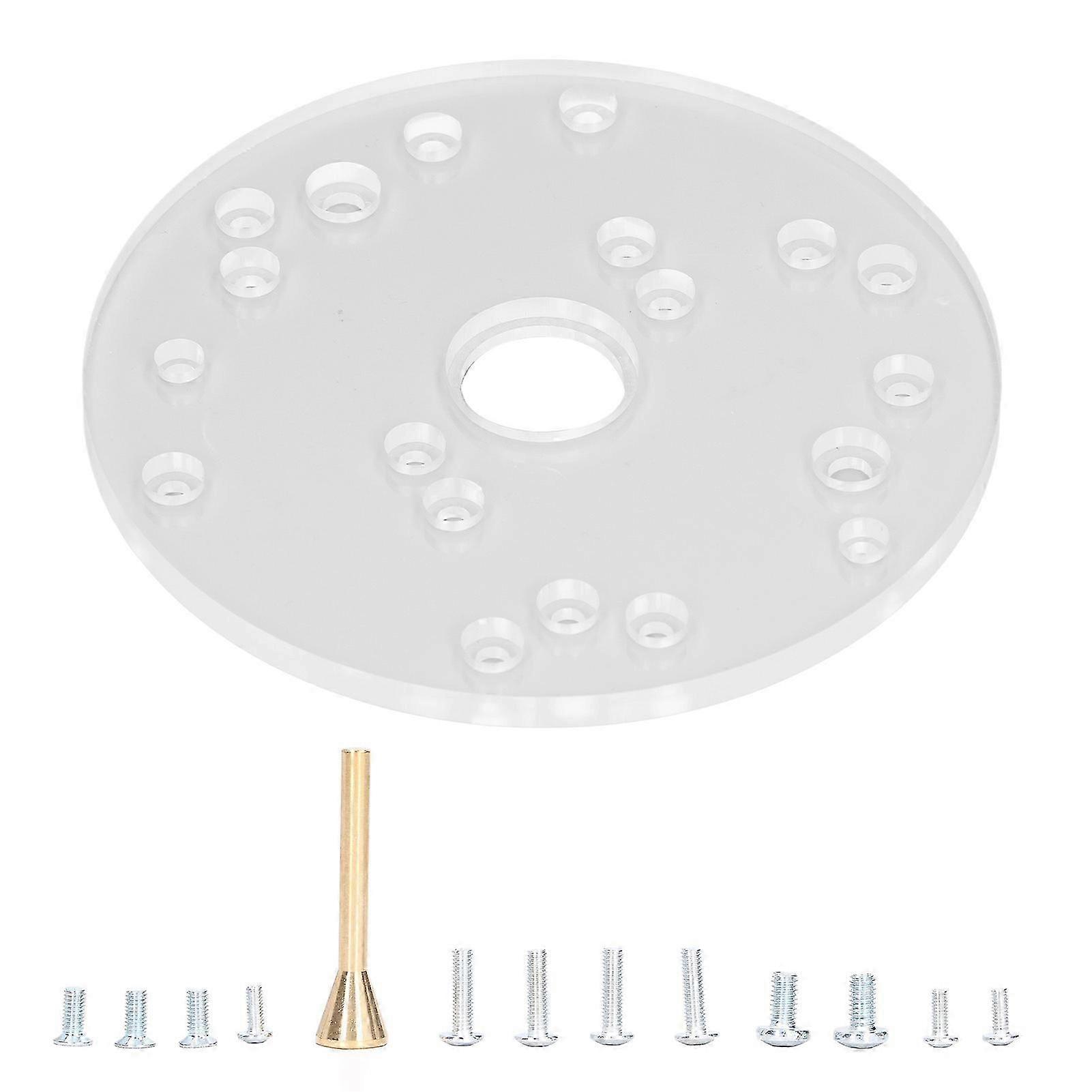 Universal Router Plate Kit Acrylic Baseplate for suitable brand 6 1/2in with Centering Pin