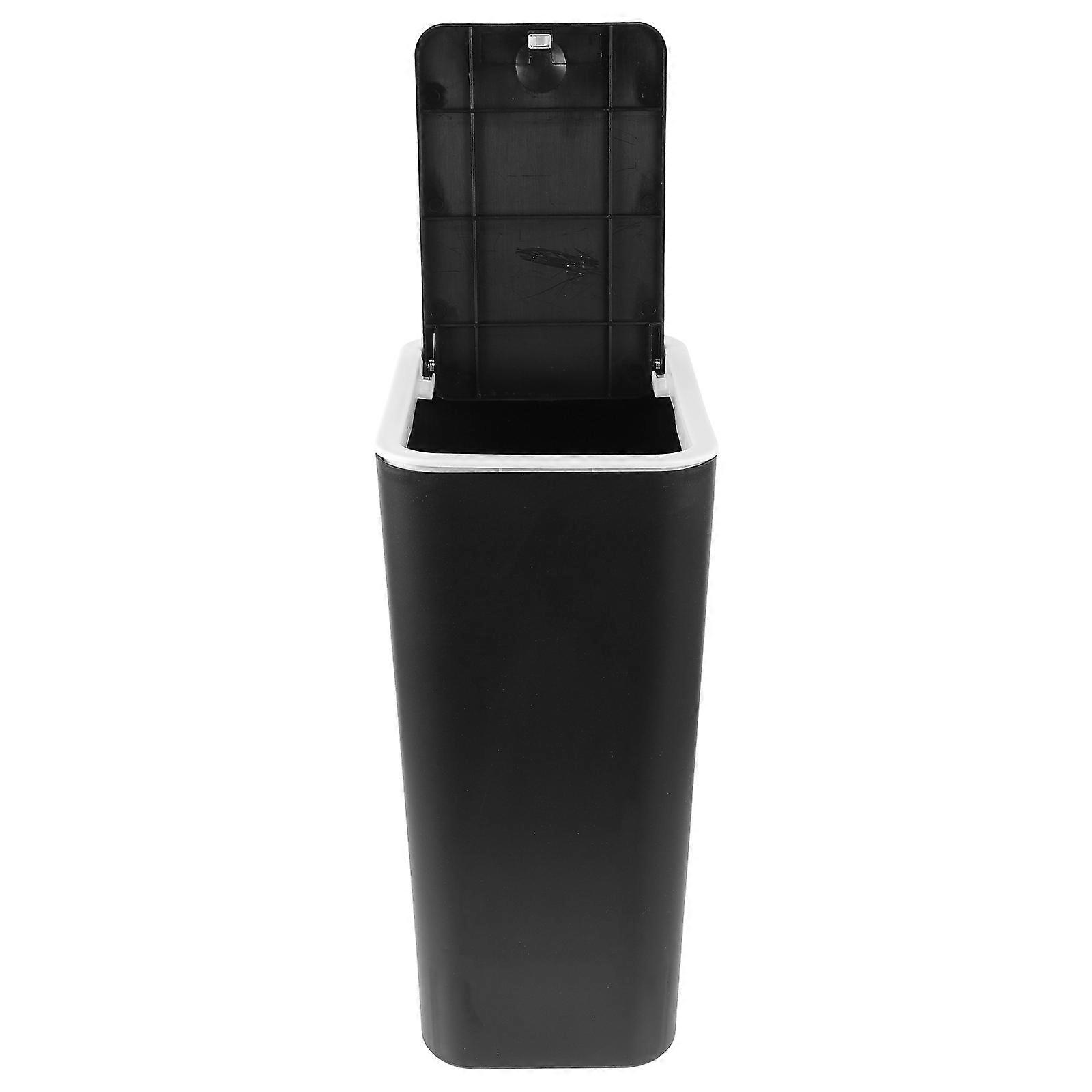 Bathroom Garbage Can Waste Basket For Kitchen Bedroom Rectangular Shape Sleek Design PP Material 1Pack