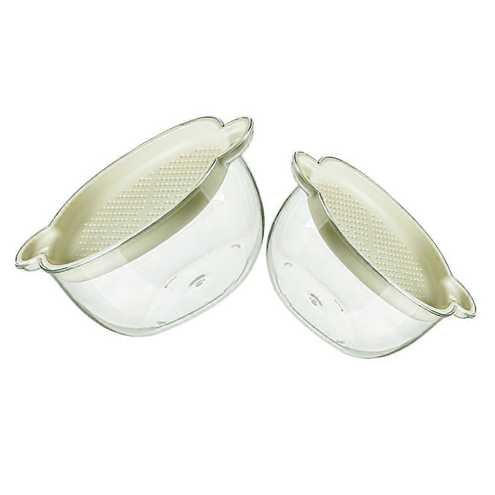 Multi Functional Drain Basket For Kitchen PP Material Fruit Washing And Vegetable Draining Simple Shape 2Pcs