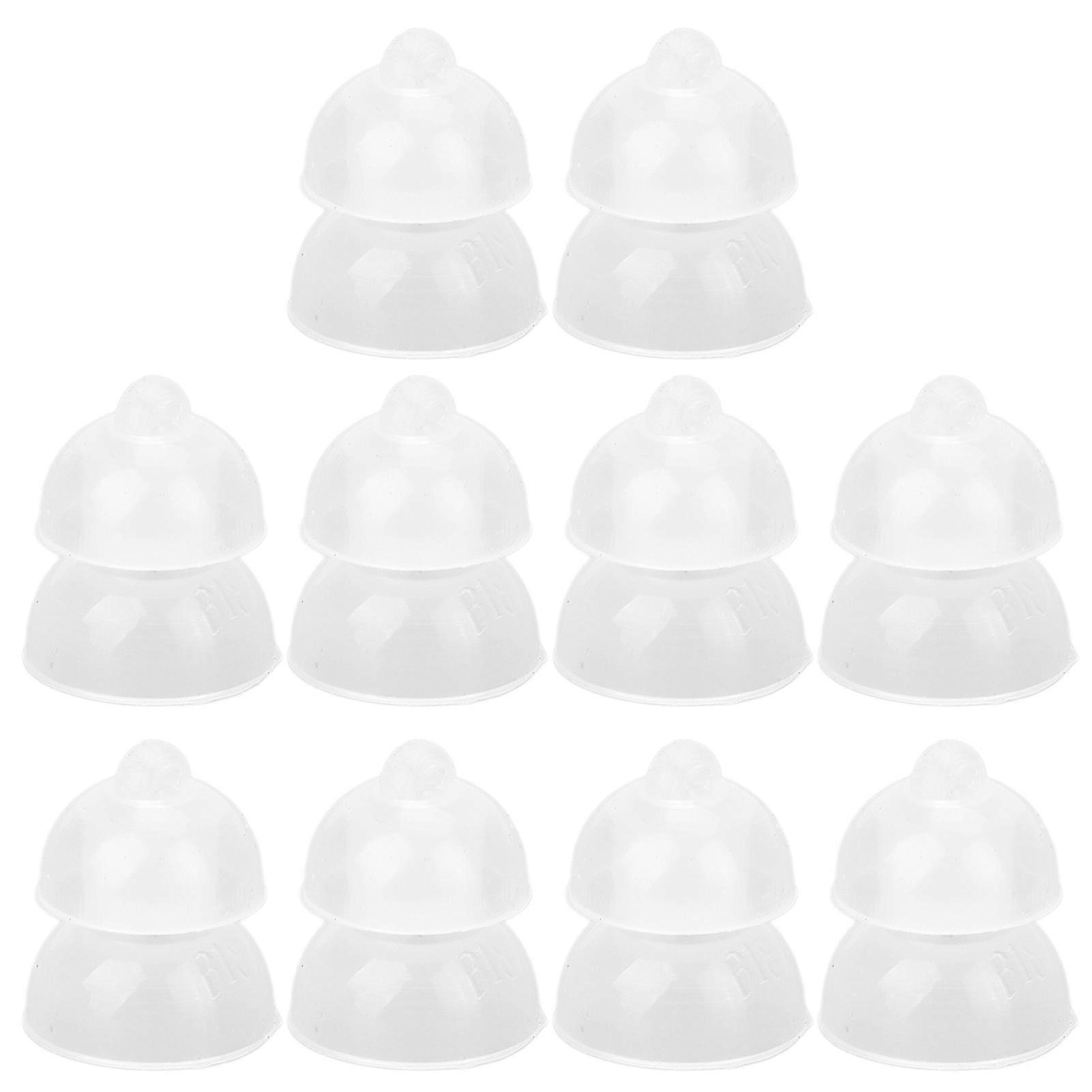 10Pcs Silicone Eartips Double Layer Washable Design Antistatic Detachable Earbud Tips Earplug Accessories
