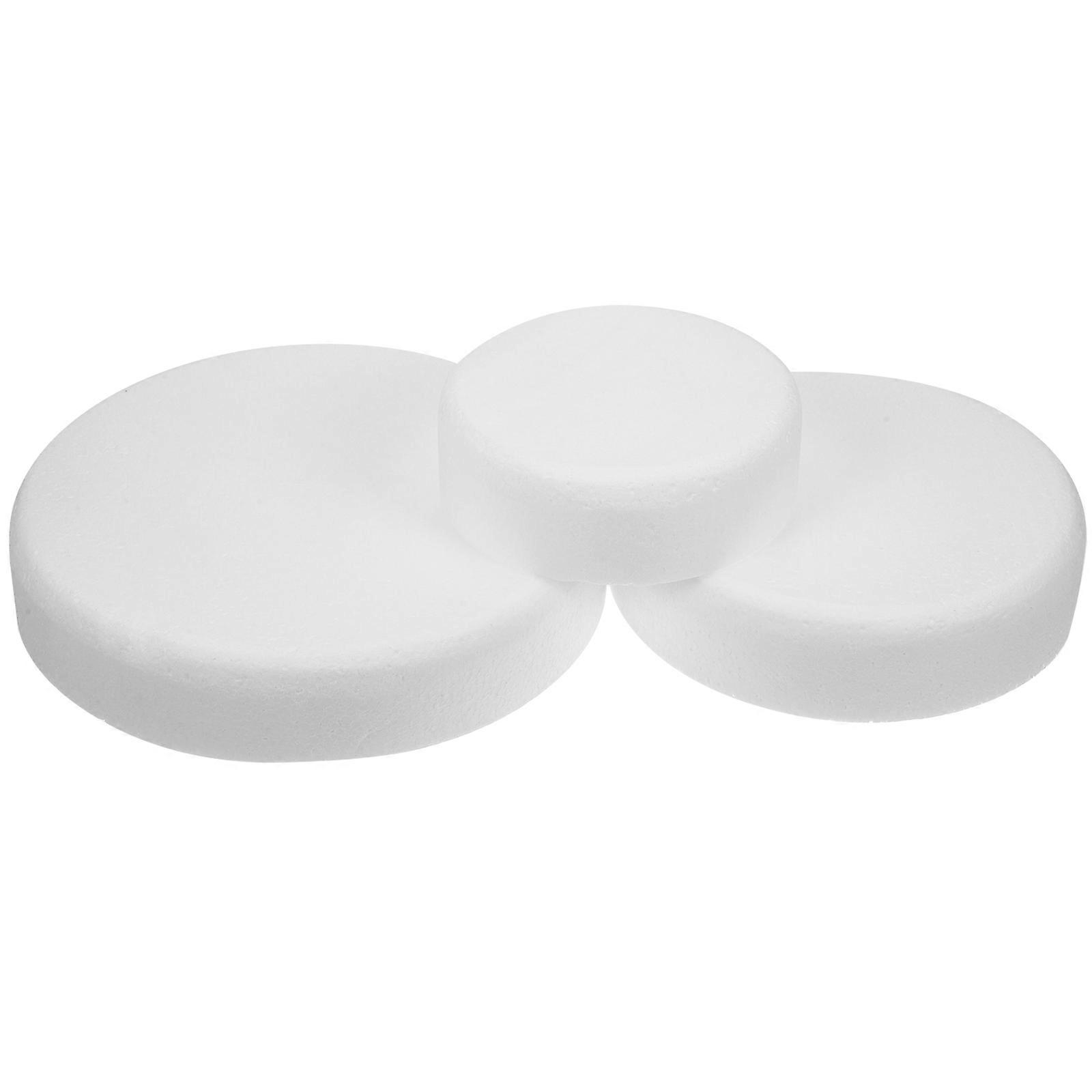 Round Foams Cake Set Cake Decoration Blank Cake Model 3Pcs