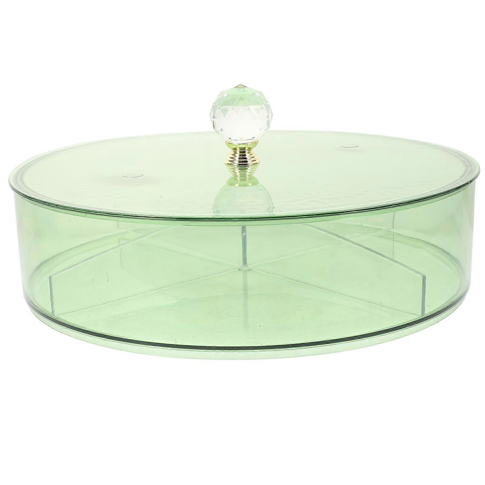 Serving Trays For Party Storage Tray With Lid Semi-Transparent Round 9.04X9.04X2.36in Candy Storage 1Set