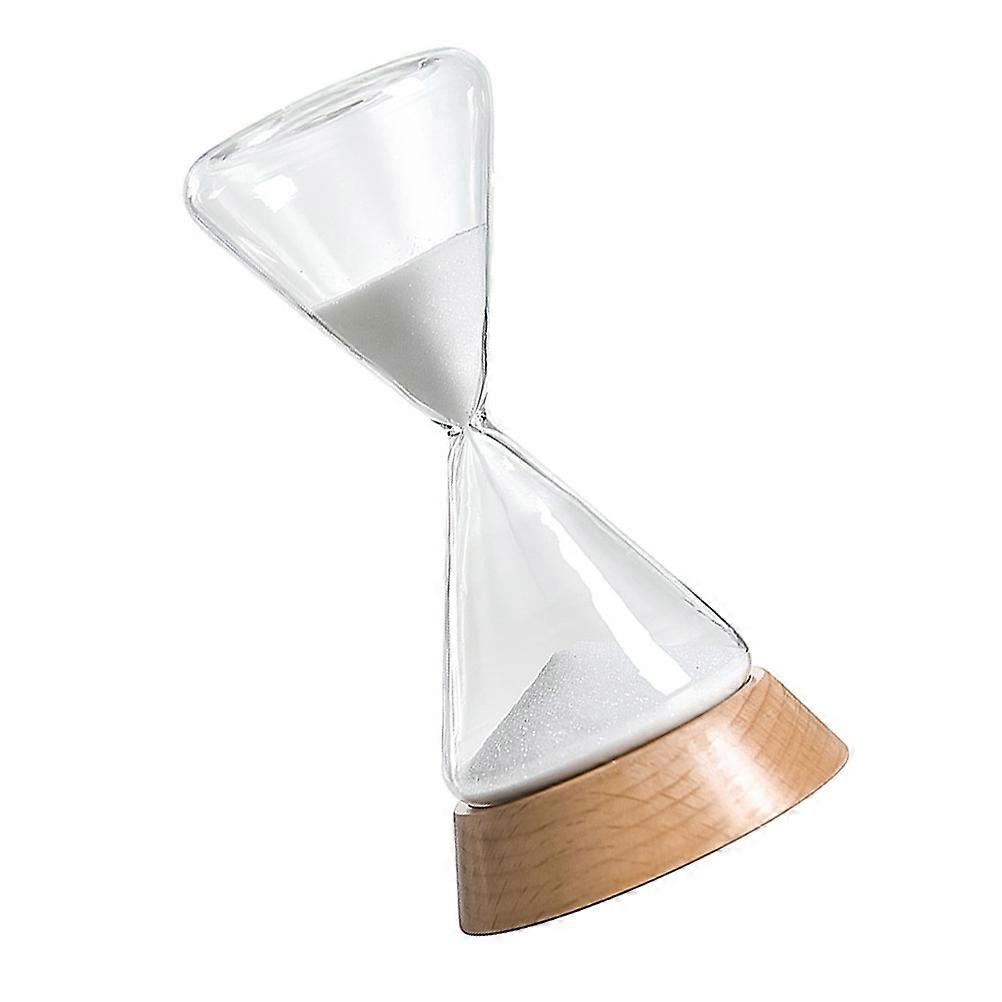 Hourglass Ornaments Sand Timer Hourglass Home Decor Cylindrical Wood Sand 15 Minutes 1 Set