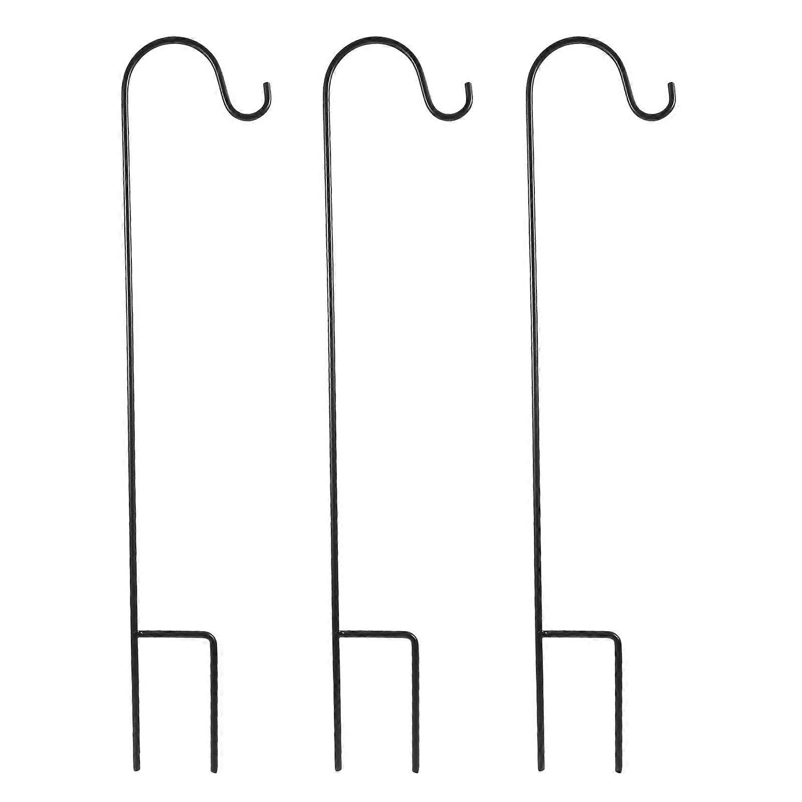 Shepherd Hooks Outdoor Garden Hooks For Lanterns Homeowners 42.00X6.00X0.50CM Iron Streetlamp Hooks 3Pack
