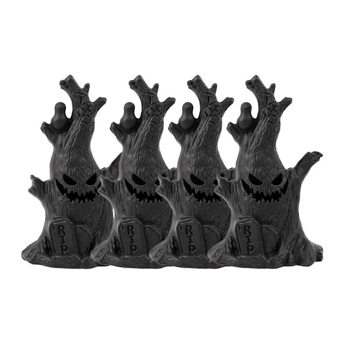 4PCS Halloween Ghost Tree Led Glow Ghost Lights Horrific Atmosphere