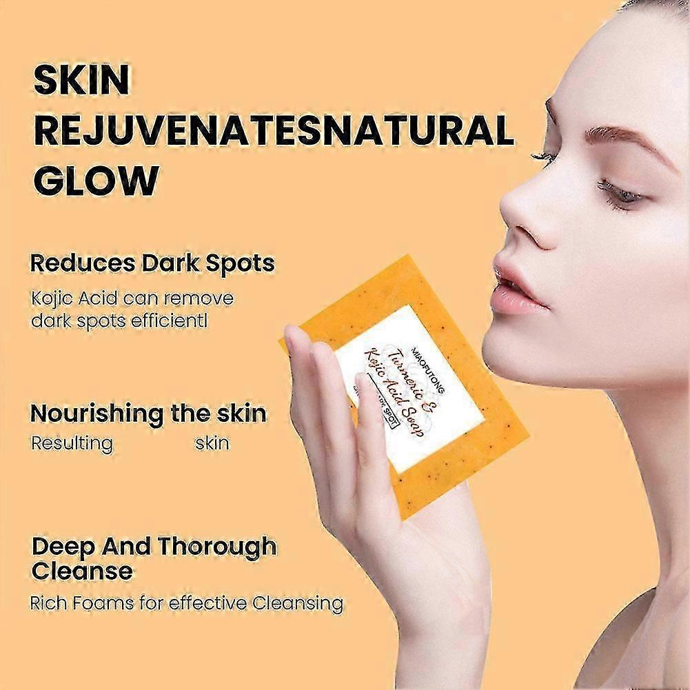 Σαπούνι κουρκουμά &; Kojic Acid - Χειροποίητο σαπούνι λάμψης ακμής