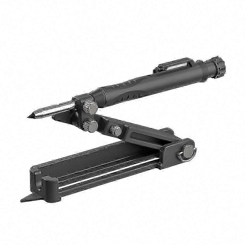 Multi-function Woodworking Scribing Tool for Construction & Measuring with Pencil Scribe