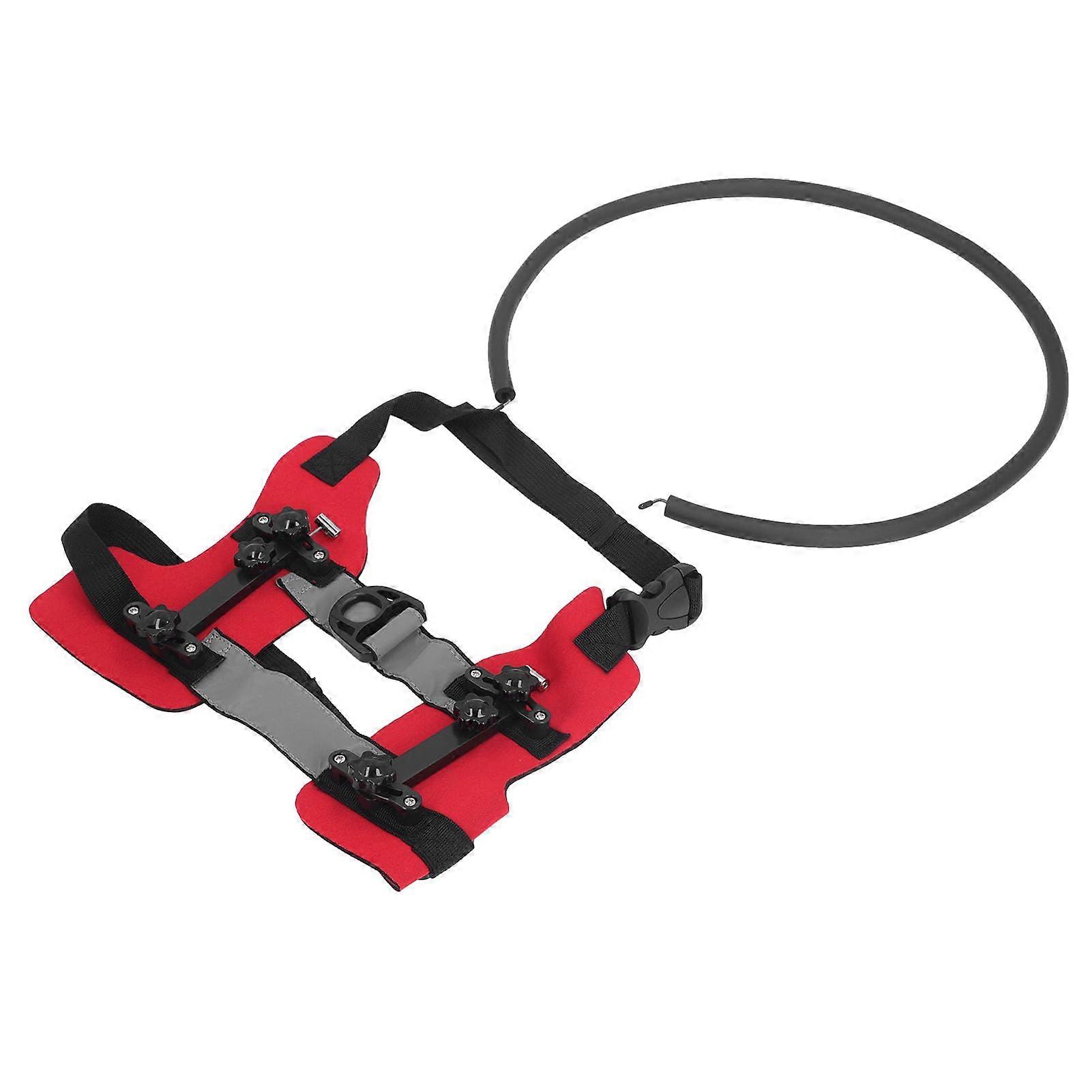 Guide Harness for Blind Dogs, Adjustable Ring Harness, AntiCollision Head Protection S Red