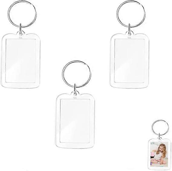 Personalized Keychain Pcs Photo Keychains  Clear Acrylic Keychain  Couples  Blank Rectangle  DIY Souvenir  for Family