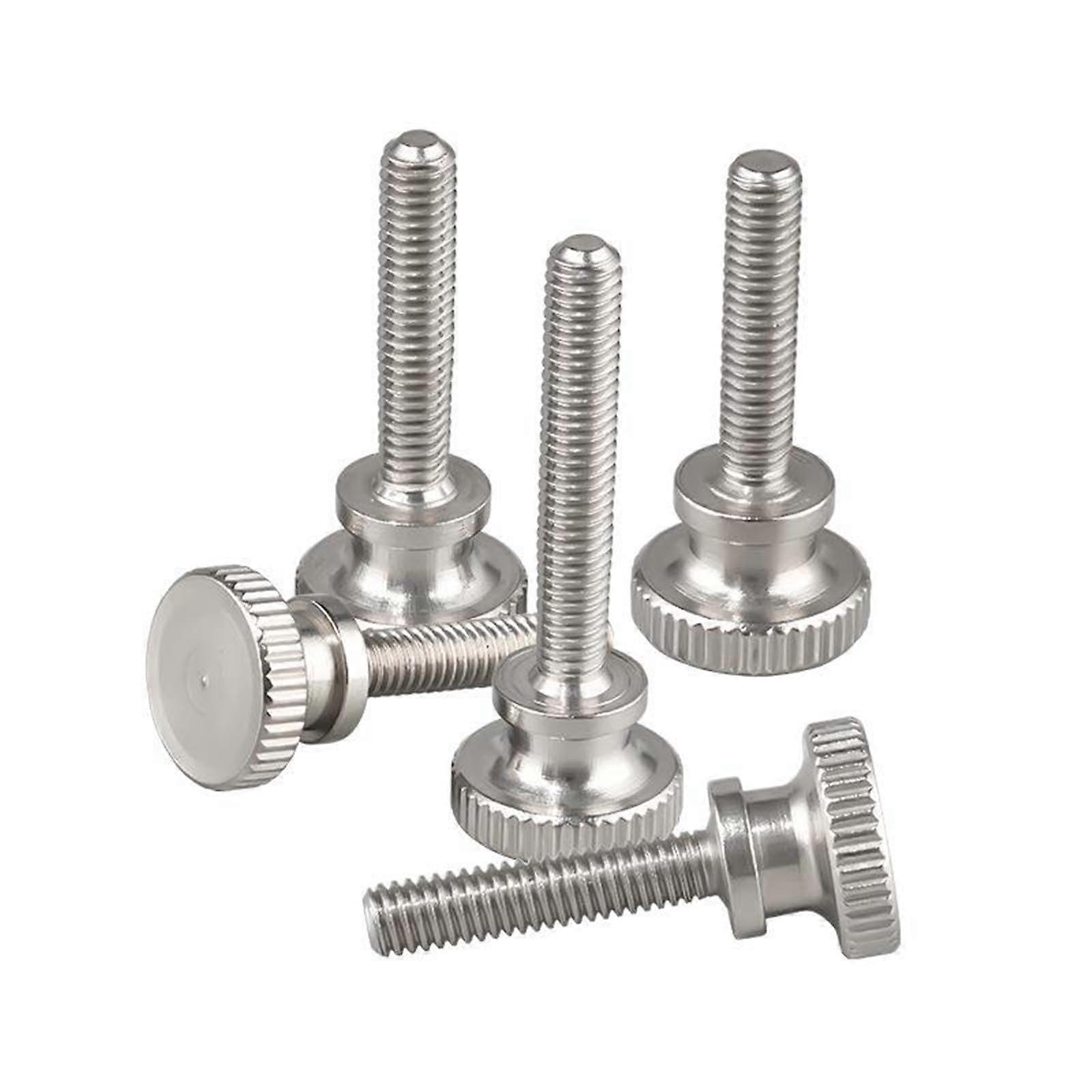 Knurled Screws Stainless Steel 304 M2-M10, M5 x 70 mm, Pack of 10 High-Strength Fasteners for Secure Applications