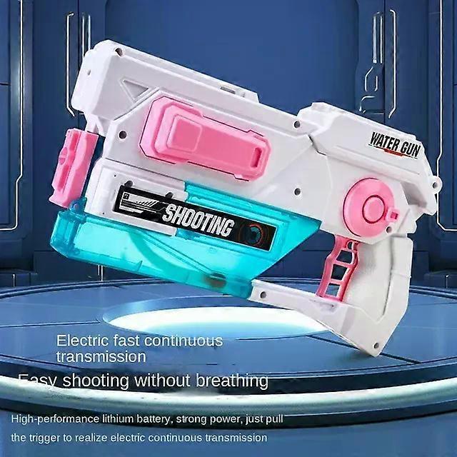 Fully Automatic Electric Water Gun Play Sprinkers with Light Rechargeable Continuous Firing Party Game Kids Space Splashing Summer Toy Boy Gift