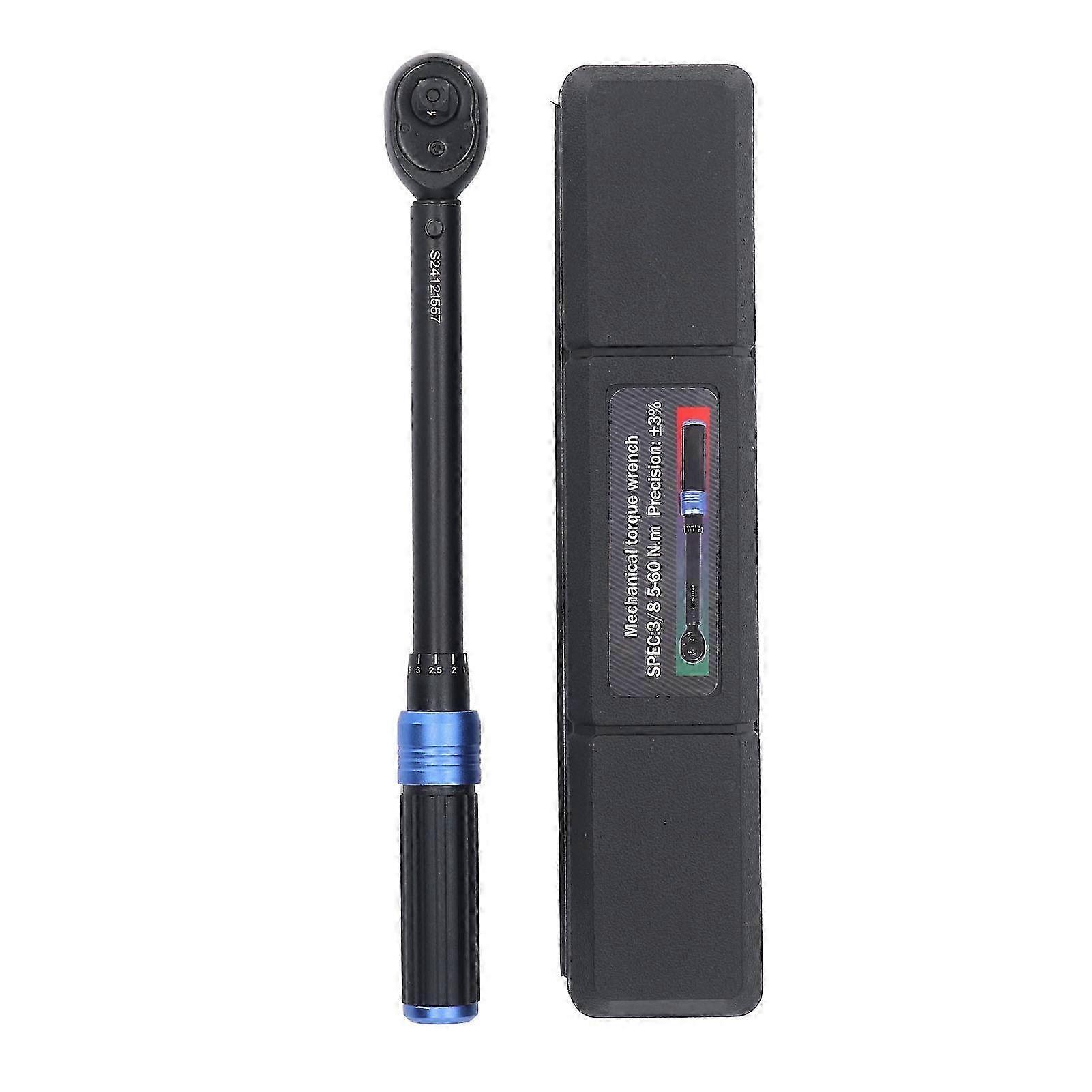 2025 3/8in 5 to 60N.m 72T Bidirectional Ratchet Non Slip Pre Set Adjustable Mechanical Torsion Wrench