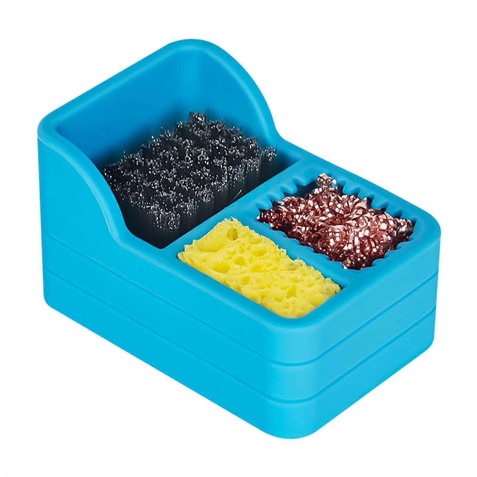 Soldering Iron Sponge Set | Multipurpose Tip Cleaner with Silicone Holder and Dense Steel Brush for Blue Craft Projects