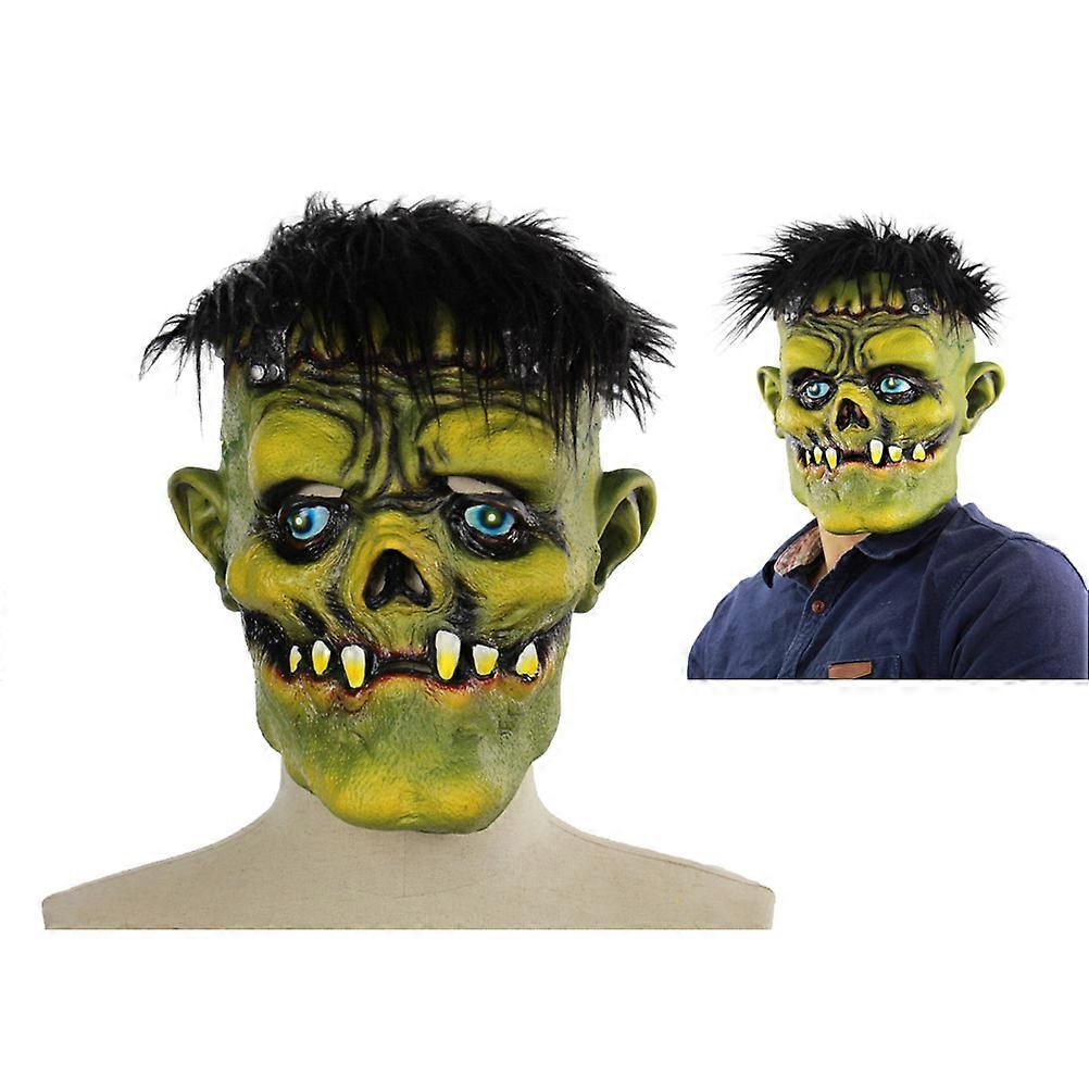 Halloween Mask Women Masquerade Horror Mask Green Face Shape Costume Prop Accessory For and Party 20x30cm 1Pack