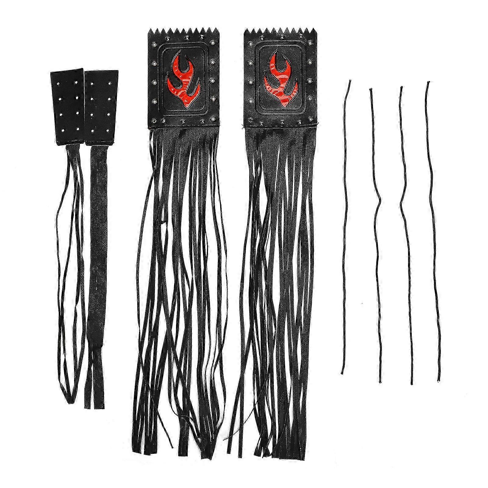 Retro Läder Tofs Styrskydd för Cruiser Motorcyklar - Snygga greppskydd för anpassade cykeltillbehör