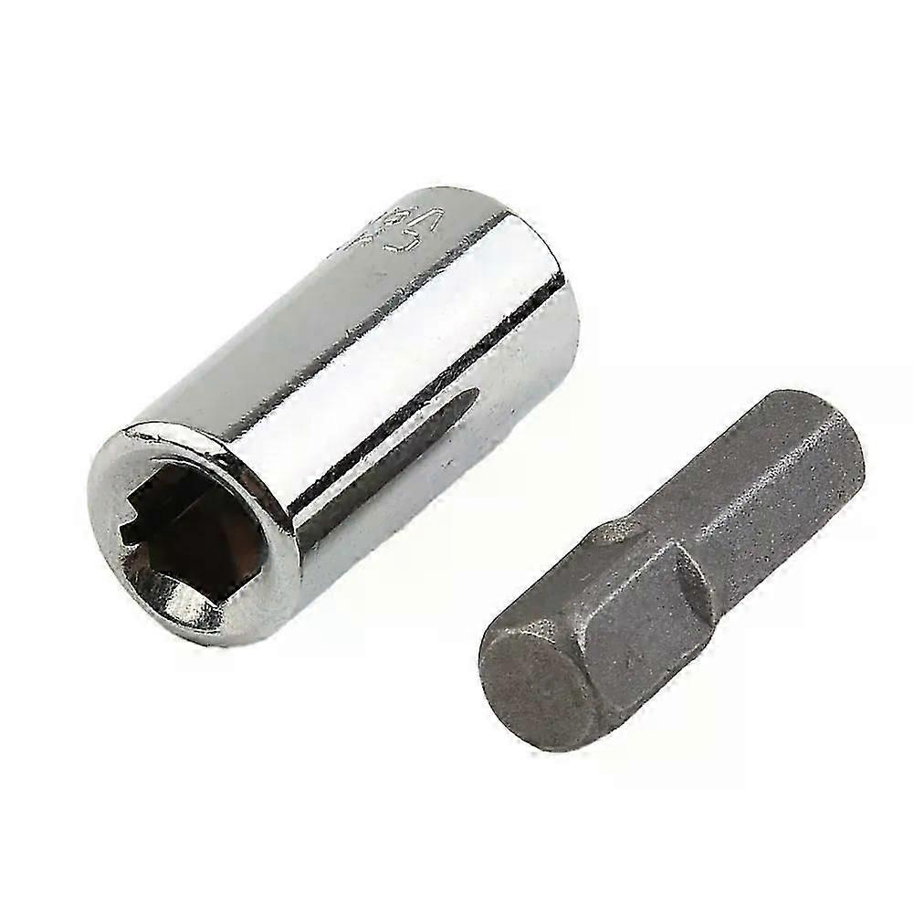 1/4 Square Drive To 1/4 Hex Shank Socket+1/4 Drill Socket Adapter Fit For  Driver Or Drill Square Driver Tool Part