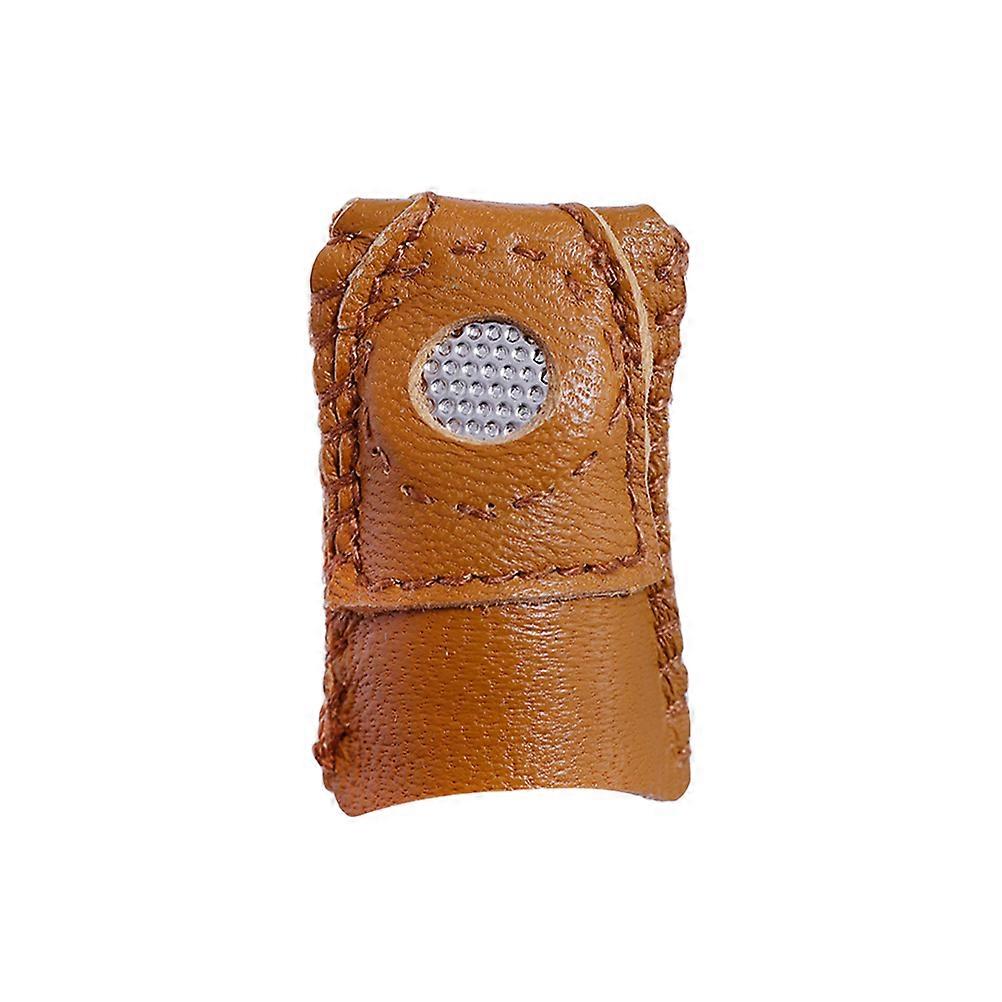 1 قطعة كشتبان إصبع جلد الغنم الإبهام الإصبع الأكمام للخياطة خياطة اللحف والتطريز الحرفية مقاس S