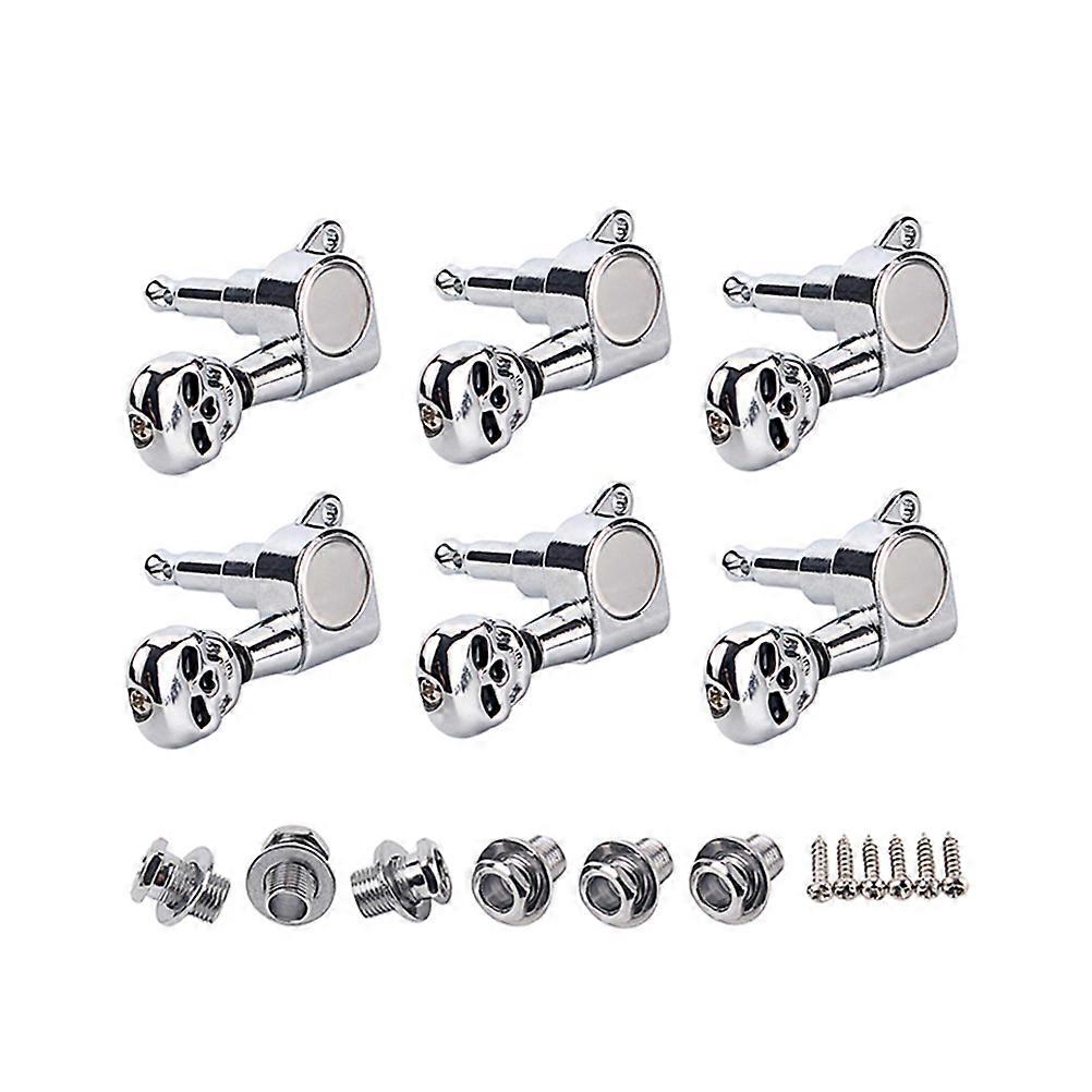 Skull Guitar Accessories Tuning Machines Fix Strings Improve Sound of Strings 1Set Silver