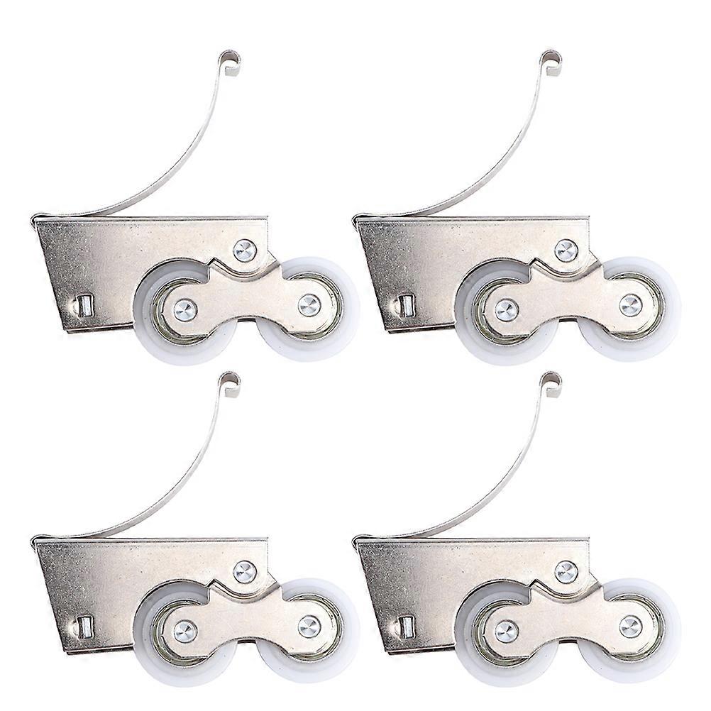 Glass Door Wheels Furniture Hardware Accessories Metal Simple Design Mute Effect 4 Sets
