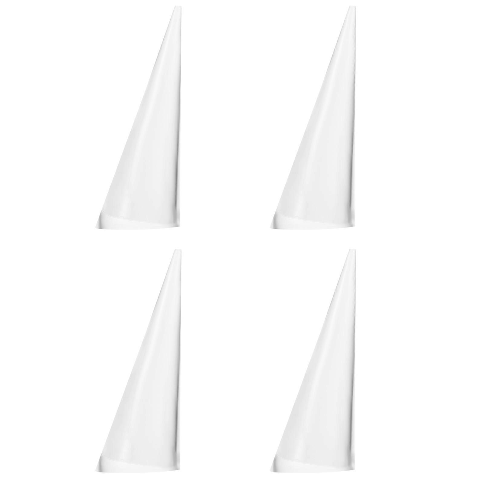 Acrylic Ring Storage Rack Set For Jewelry Display With 4 Pcs High-End Delicate Stands In Transparent Color