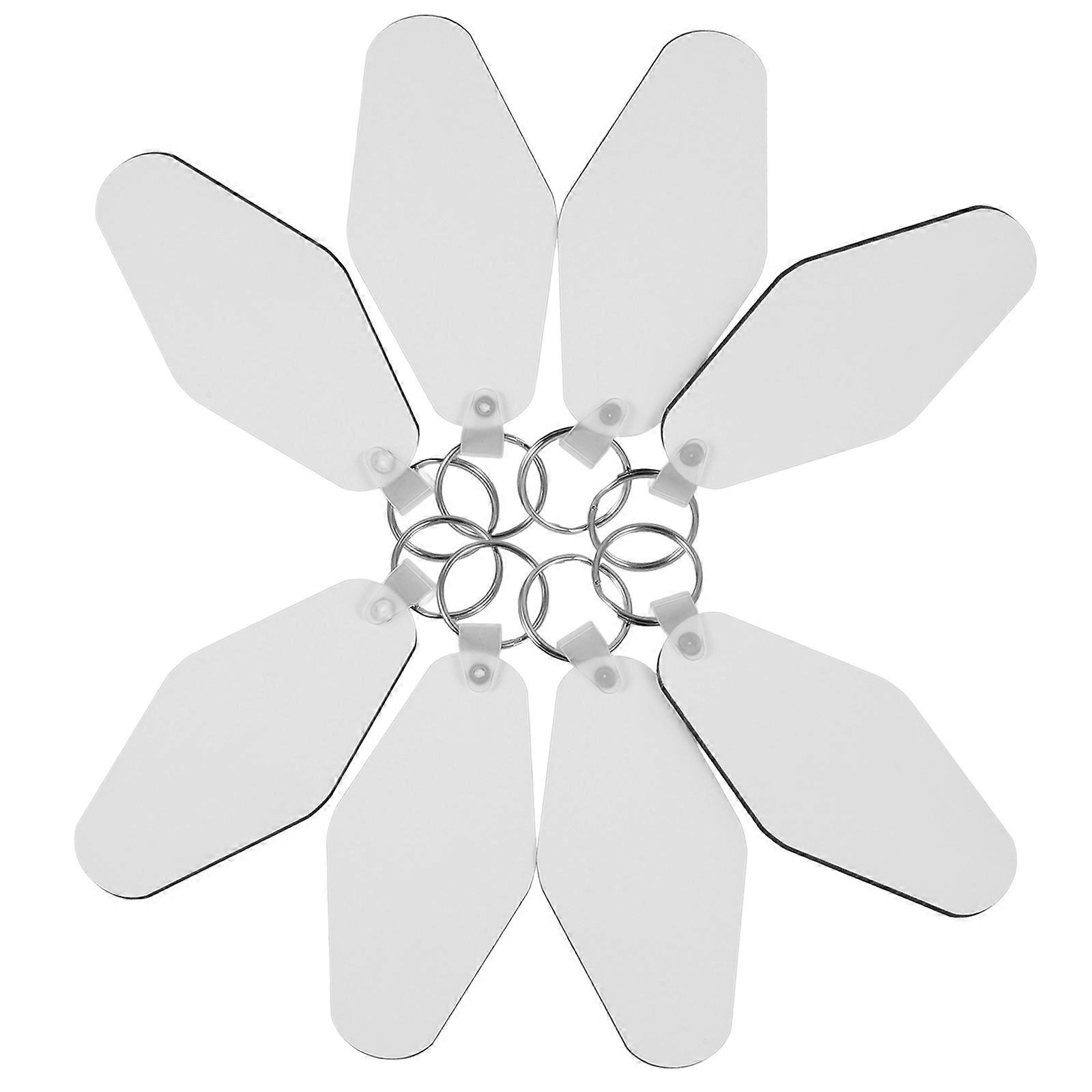 Diy Sublimation Keychain Pendant Blanks Keychains Rectangular Simple Design Density Board 10.70X4.50X0.30CM 8Pcs