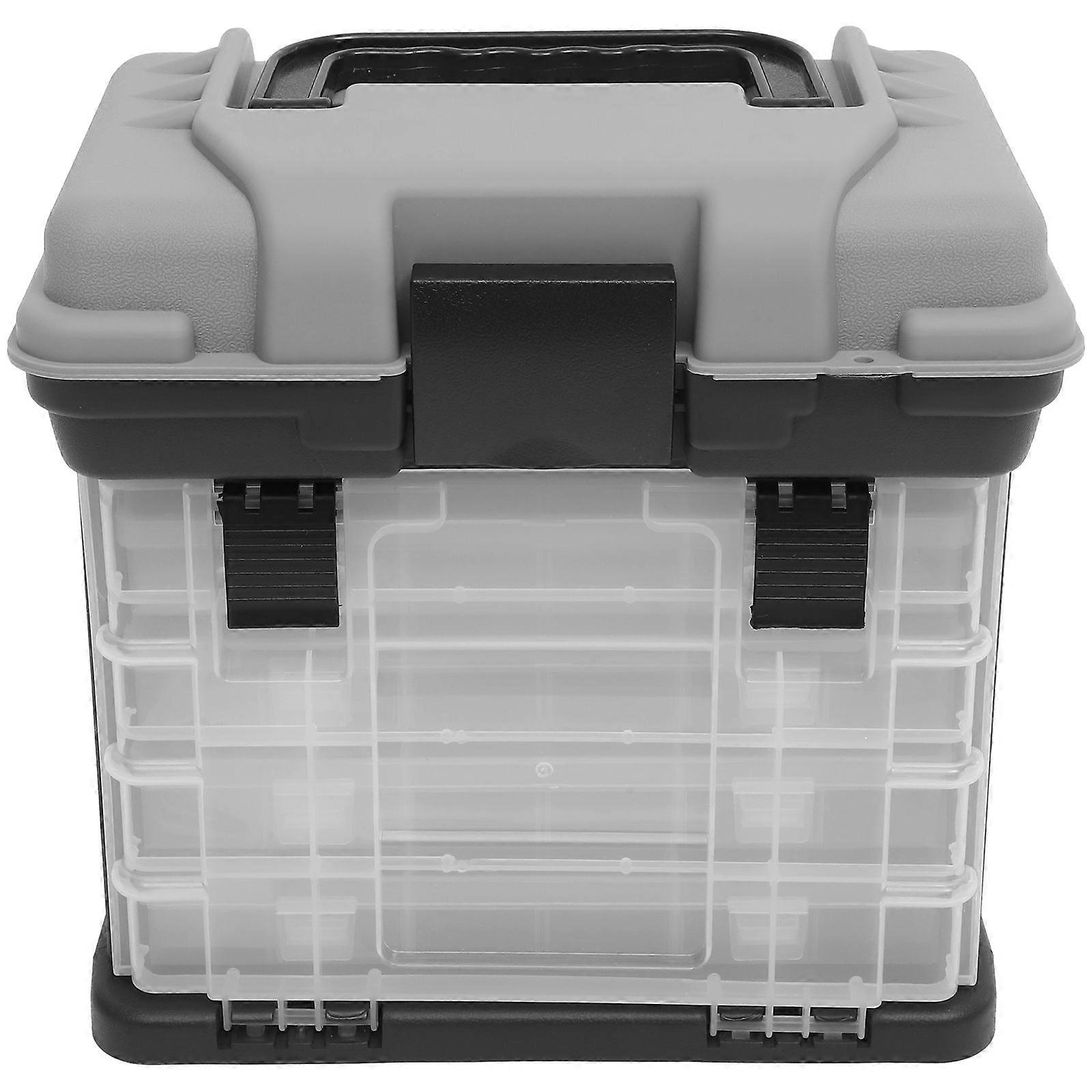 Multifunctional 4 Drawer Tackle Box for Fishing Baits Lures Tools with Shock Resistant Storage Small Size