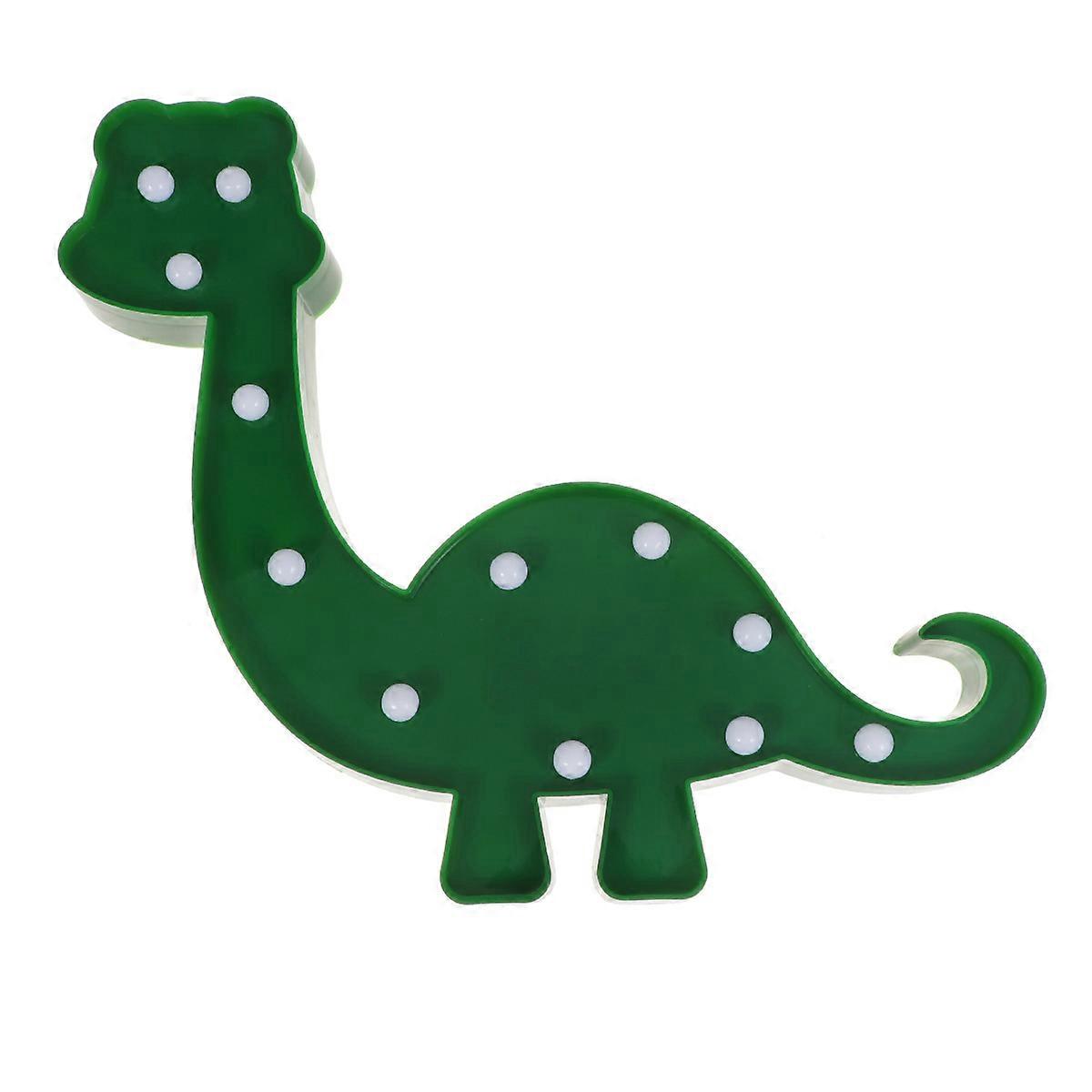 Dinosaur Neon Light Decorative Lamp for Bedroom Living Room Party Powered by 2 AA Batteries Green 6.3 Inches