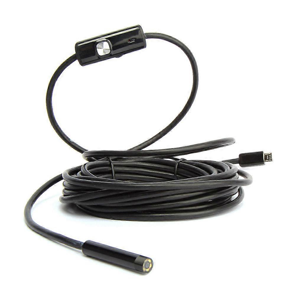 Black Waterproof Inspection camera with LED Light for Pipeline Detection 5M 7mm Diameter