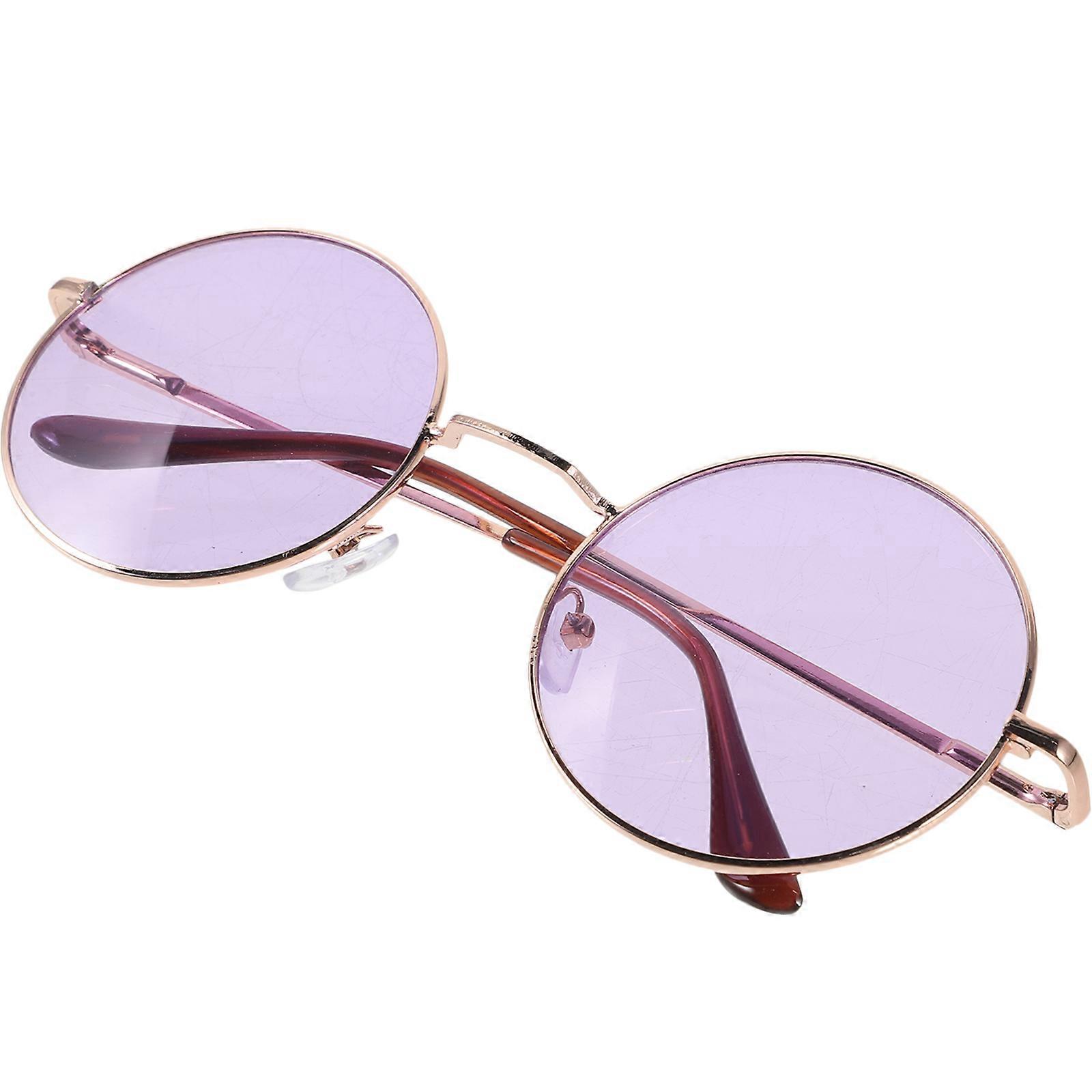 Purple Sunglasses for Men and Women with Stylish AC and Metal Frame Perfect for Playing and Outdoor Activities 9.5x5.2 Inches