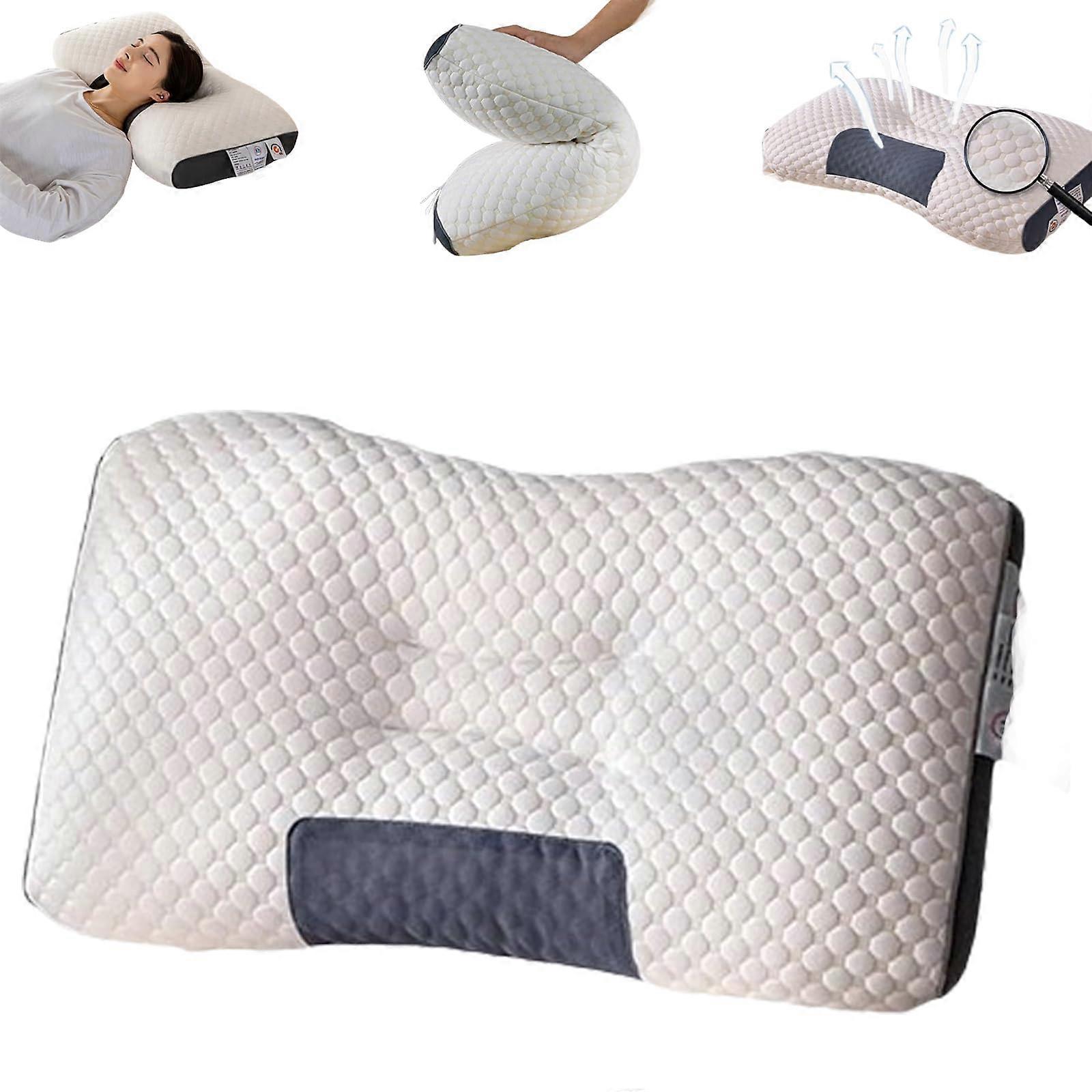 Outfany Cushion Cosy Cloud Pillow Happy Fabric Orthopaedic Pillow Low 48*74cm