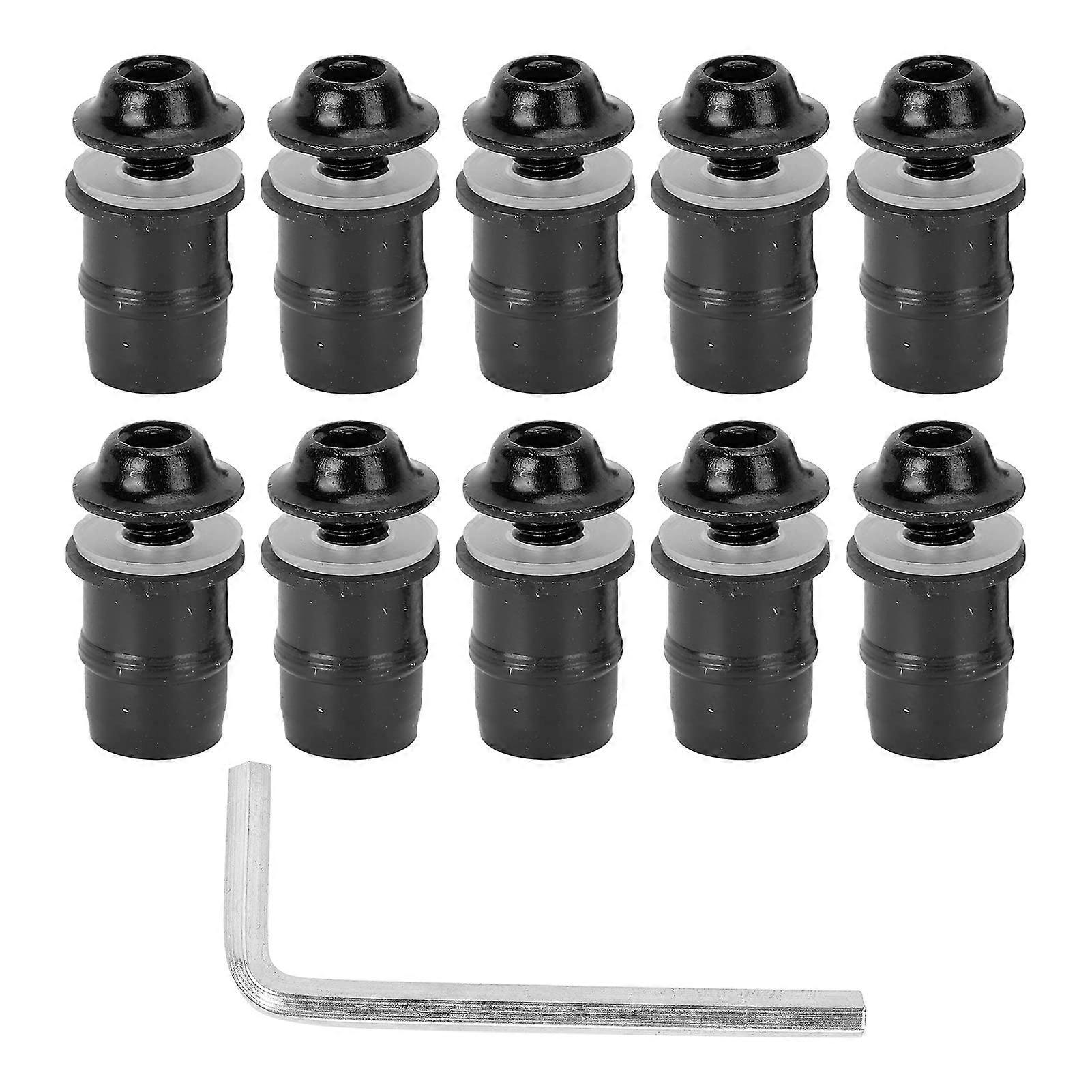 Motorcycle Windshield M5 X 16 Mm Screw Set with Wrench, Universal Fit Black Windshield Hardware Kit