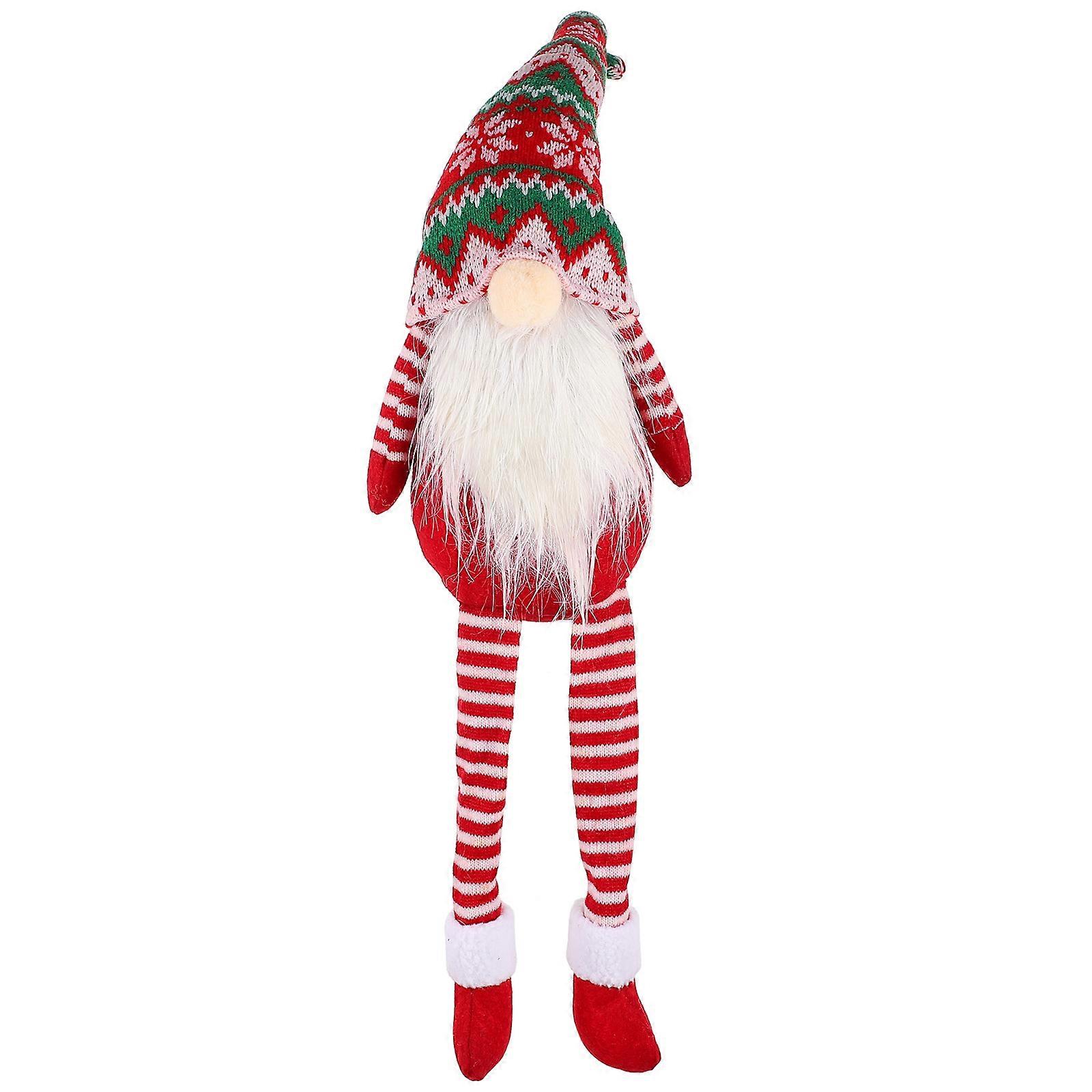 Festive Christmas Gnome Doll Plush Ornament for Table, Shelf, or Window Display – Adds Whimsy & Joy to Holiday Decor