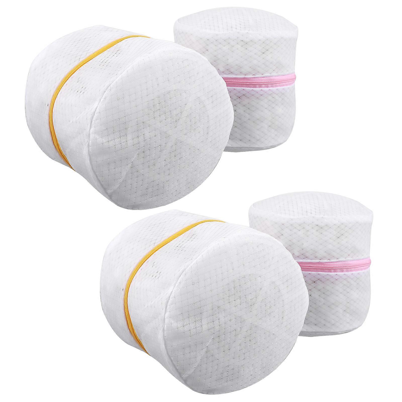 Vasketøjsposer i net til beskyttelse 4 stk. lynlåsvaskeposer