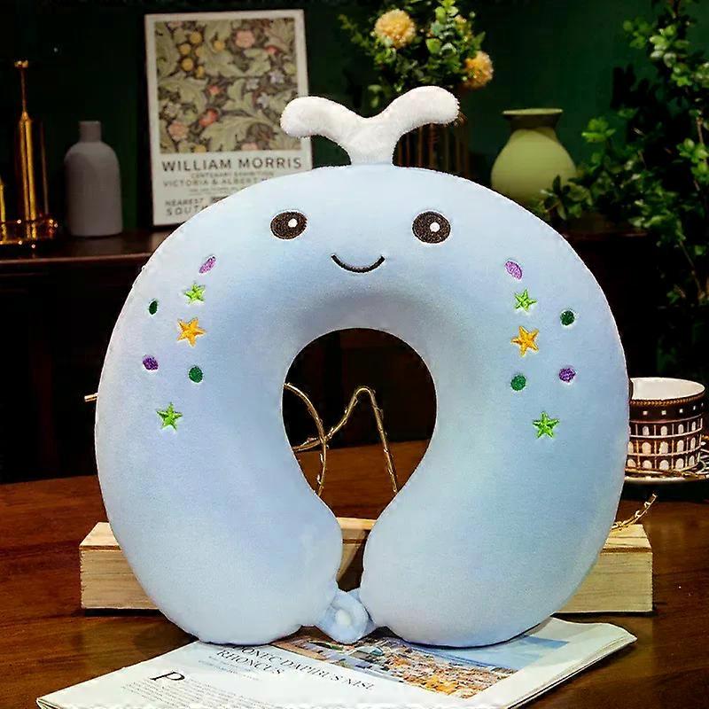 Cartoon Animal U-shaped Pillow Unicorn Shark Memory Cotton Neck Pillow Car Headrest Travel Slow Rebound Nap Pillow Cushion