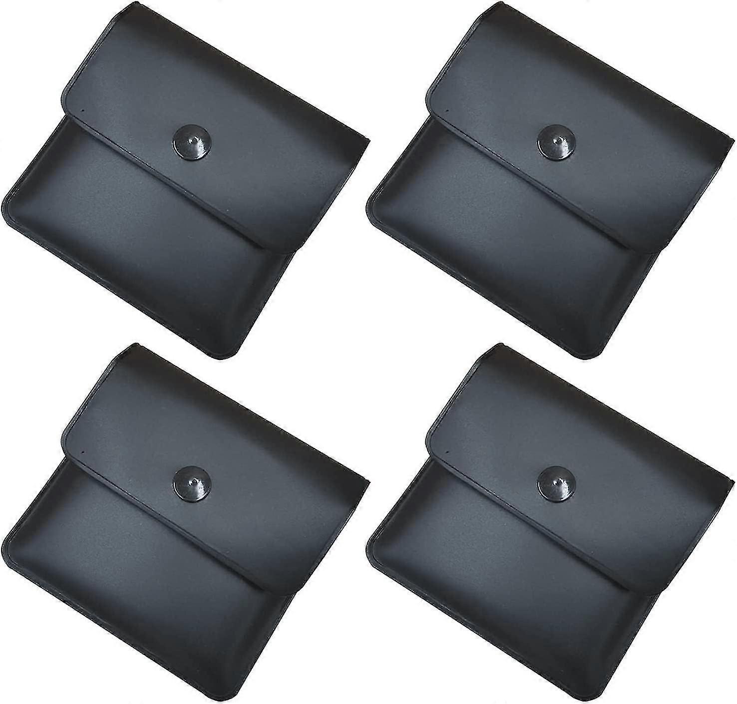 Portable pocket ashtray, 4-piece set, fireproof, odorless, compact, portable and multi-functional